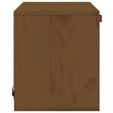 vidaXL Ντουλάπι Τοίχου Καφέ Μελί 40x30x35cm από Μασίφ Ξύλο Πεύκου 1 τεμ.