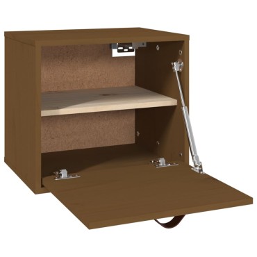 vidaXL Ντουλάπι Τοίχου Καφέ Μελί 40x30x35cm από Μασίφ Ξύλο Πεύκου 1 τεμ.