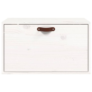 vidaXL Ντουλάπι Τοίχου Λευκό 60x30x35cm από Μασίφ Ξύλο Πεύκου 1 τεμ.