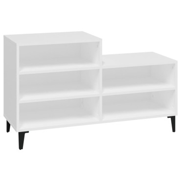 vidaXL Παπουτσοθήκη Λευκή 102x36x60cm από Επεξεργασμένο Ξύλο