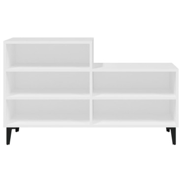 vidaXL Παπουτσοθήκη Λευκή 102x36x60cm από Επεξεργασμένο Ξύλο