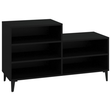 vidaXL Παπουτσοθήκη Μαύρο 102x36x60cm από Επεξεργασμένο Ξύλο