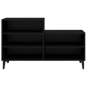 vidaXL Παπουτσοθήκη Μαύρο 102x36x60cm από Επεξεργασμένο Ξύλο