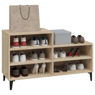 vidaXL Παπουτσοθήκη Sonoma Δρυς 102x36x60cm από Επεξεργασμένο Ξύλο