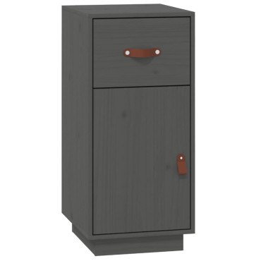 vidaXL Μπουφές Γκρι 34x40x75cm από Μασίφ Ξύλο Πεύκου 1 τεμ.