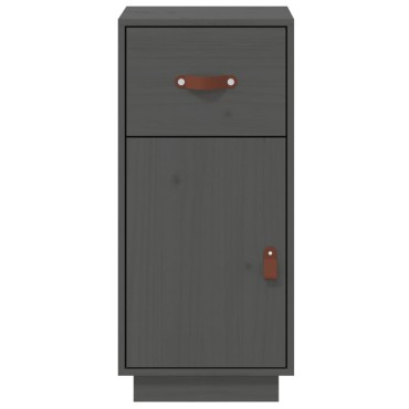 vidaXL Μπουφές Γκρι 34x40x75cm από Μασίφ Ξύλο Πεύκου 1 τεμ.