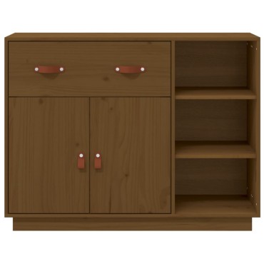 vidaXL Ντουλάπι Καφέ Μελί 98,5x40x75cm από Μασίφ Ξύλο Πεύκου 1 τεμ.