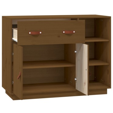 vidaXL Ντουλάπι Καφέ Μελί 98,5x40x75cm από Μασίφ Ξύλο Πεύκου 1 τεμ.