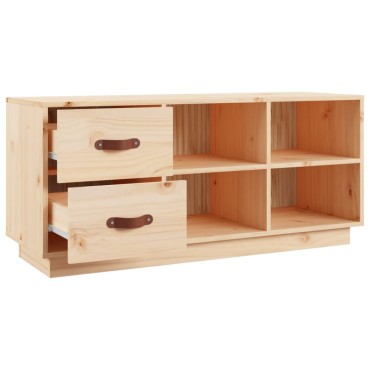 vidaXL Παπουτσοθήκη 100x34x45cm από Μασίφ Ξύλο Πεύκου