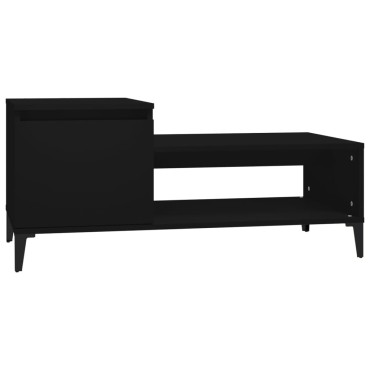 vidaXL Τραπεζάκι Σαλονιού Μαύρο 100x50x45cm Επεξεργασμένο Ξύλο 1 τεμ.
