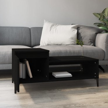 vidaXL Τραπεζάκι Σαλονιού Μαύρο 100x50x45cm Επεξεργασμένο Ξύλο 1 τεμ.