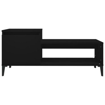 vidaXL Τραπεζάκι Σαλονιού Μαύρο 100x50x45cm Επεξεργασμένο Ξύλο 1 τεμ.