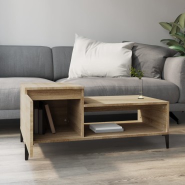 vidaXL Τραπεζάκι Σαλονιού Sonoma Δρυς 100x50x45cm Επεξεργασμένο Ξύλο 1 τεμ.