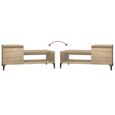 vidaXL Τραπεζάκι Σαλονιού Sonoma Δρυς 100x50x45cm Επεξεργασμένο Ξύλο 1 τεμ.