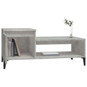vidaXL Τραπεζάκι Σαλονιού Γκρι Σκυρ. 100x50x45cm Επεξεργασμένο Ξύλο 1 τεμ.