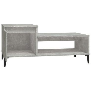 vidaXL Τραπεζάκι Σαλονιού Γκρι Σκυρ. 100x50x45cm Επεξεργασμένο Ξύλο 1 τεμ.