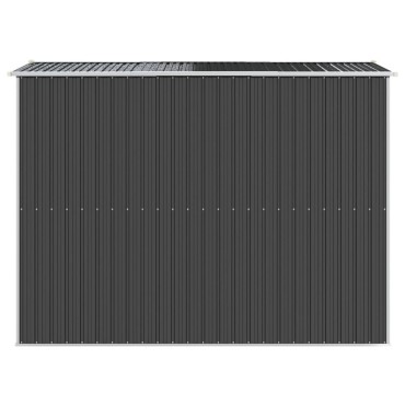 vidaXL Αποθήκη Κήπου Ανθρακί 192x274x223 εκ. Γαλβανισμένο Ατσάλι