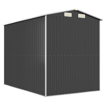 vidaXL Αποθήκη Κήπου Ανθρακί 192x274x223 εκ. Γαλβανισμένο Ατσάλι