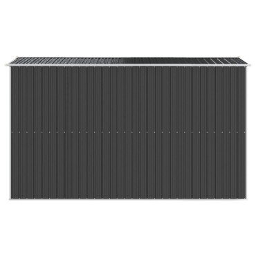 vidaXL Αποθήκη Κήπου Ανθρακί 192x357x223 εκ. Γαλβανισμένο Ατσάλι