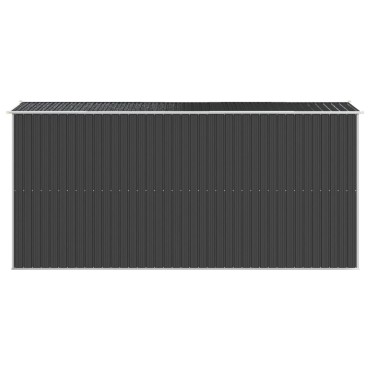 vidaXL Αποθήκη Κήπου Ανθρακί 192x440x223 εκ. Γαλβανισμένο Ατσάλι