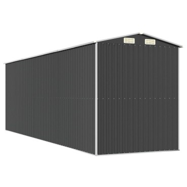 vidaXL Αποθήκη Κήπου Ανθρακί 192x606x223 εκ. Γαλβανισμένο Ατσάλι