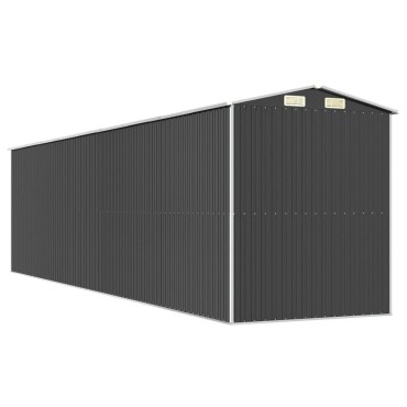 vidaXL Αποθήκη Κήπου Ανθρακί 192x772x223 εκ. Γαλβανισμένο Ατσάλι