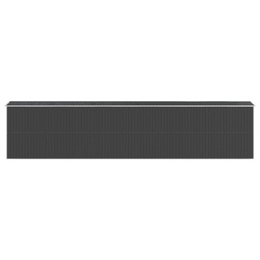 vidaXL Αποθήκη Κήπου Ανθρακί 192x938x223 εκ. Γαλβανισμένο Ατσάλι