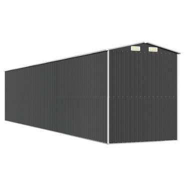 vidaXL Αποθήκη Κήπου Ανθρακί 192x938x223 εκ. Γαλβανισμένο Ατσάλι