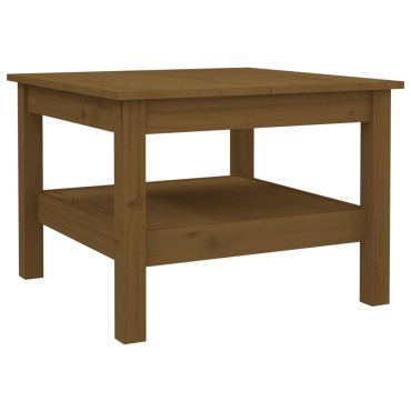 vidaXL Τραπεζάκι Σαλονιού Καφέ Μελί 55x55x40cm Μασίφ Ξύλο Πεύκου 1 τεμ.