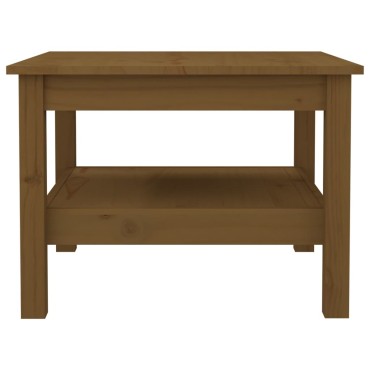 vidaXL Τραπεζάκι Σαλονιού Καφέ Μελί 55x55x40cm Μασίφ Ξύλο Πεύκου 1 τεμ.