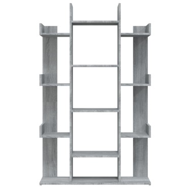 vidaXL Βιβλιοθήκη Γκρι Sonoma 86x25,5x140cm από Επεξεργασμένο Ξύλο 1 τεμ.