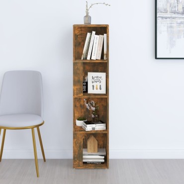 vidaXL Γωνιακό Έπιπλο Καπνιστή δρυς 33x33x132cm από Επεξεργ. Ξύλο