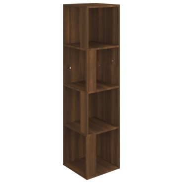 vidaXL Γωνιακό Έπιπλο Καφέ δρυς 33x33x132cm από Επεξεργ. Ξύλο