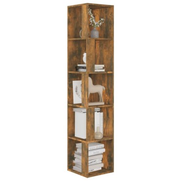 vidaXL Γωνιακό Έπιπλο Καπνιστή δρυς 33x33x164,5cm από Επεξεργ. Ξύλο