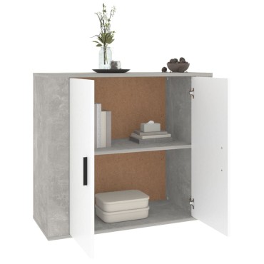 vidaXL Ντουλάπι Γκρι Σκυροδέματος 80x33x70cm Επεξεργασμένο Ξύλο 1 τεμ.