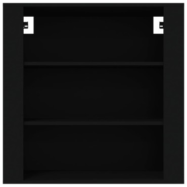 vidaXL Ντουλάπι Τοίχου Μαύρο 80x33x80cm Επεξεργασμένο Ξύλο 1 τεμ.