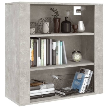 vidaXL Ντουλάπι Τοίχου Γκρι Σκυρ. 80x33x80cm Επεξεργασμένο Ξύλο 1 τεμ.