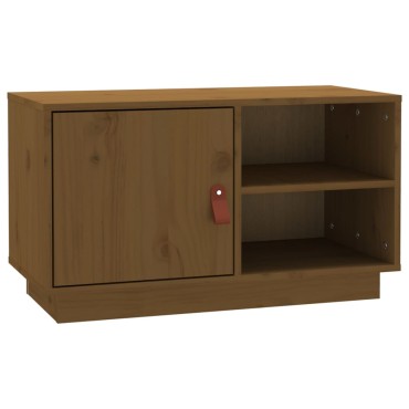 vidaXL Έπιπλο Τηλεόρασης Καφέ Μελί 70x34x40cm από Μασίφ Ξύλο Πεύκου