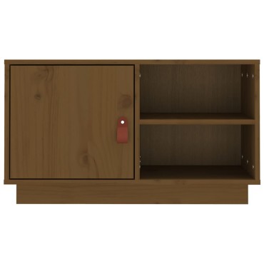 vidaXL Έπιπλο Τηλεόρασης Καφέ Μελί 70x34x40cm από Μασίφ Ξύλο Πεύκου