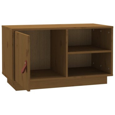 vidaXL Έπιπλο Τηλεόρασης Καφέ Μελί 70x34x40cm από Μασίφ Ξύλο Πεύκου