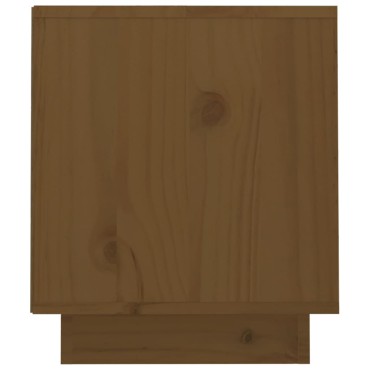 vidaXL Έπιπλο Τηλεόρασης Καφέ Μελί 70x34x40cm από Μασίφ Ξύλο Πεύκου