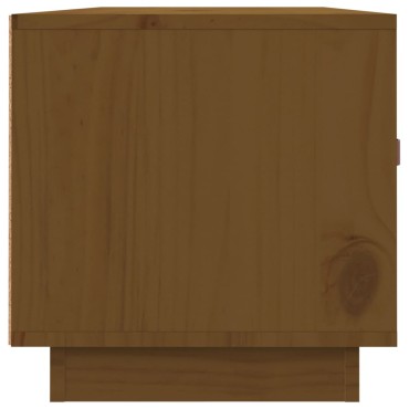 vidaXL Έπιπλο Τηλεόρασης Καφέ Μελί 80x34x35cm από Μασίφ Ξύλο Πεύκου