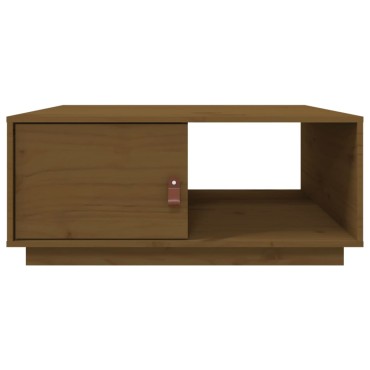 vidaXL Τραπεζάκι Σαλονιού Καφέ μελί80x50x35,5cm από Μασίφ Ξύλο Πεύκου 1 τεμ.