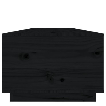vidaXL Τραπεζάκι Σαλονιού Μαύρο 100x50x35cm από Μασίφ Ξύλο Πεύκου 1 τεμ.