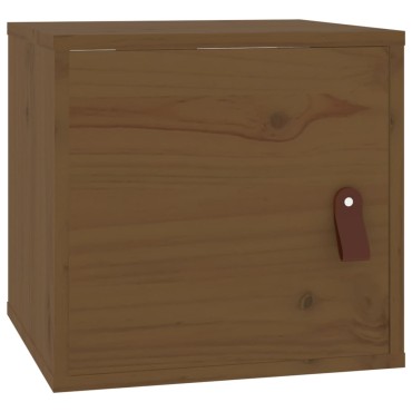 vidaXL Ντουλάπι Τοίχου Καφέ Μελί 31,5x30x30cm από Μασίφ Ξύλο Πεύκου 1 τεμ.