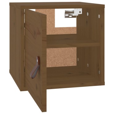 vidaXL Ντουλάπι Τοίχου Καφέ Μελί 31,5x30x30cm από Μασίφ Ξύλο Πεύκου 1 τεμ.