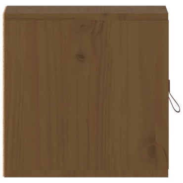 vidaXL Ντουλάπια Τοίχου 2 τεμ.Καφέ μελί31,5x30x30cm Μασίφ Ξύλο Πεύκου