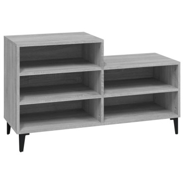 vidaXL Παπουτσοθήκη Γκρι Sonoma 102x36x60cm από Επεξεργασμένο Ξύλο
