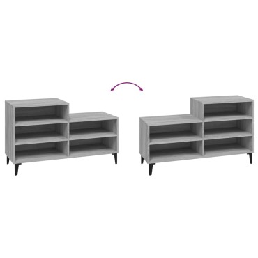 vidaXL Παπουτσοθήκη Γκρι Sonoma 102x36x60cm από Επεξεργασμένο Ξύλο