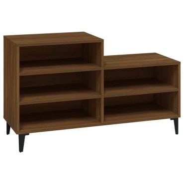 vidaXL Παπουτσοθήκη Καφέ Δρυς 102x36x60cm από Επεξεργασμένο Ξύλο
